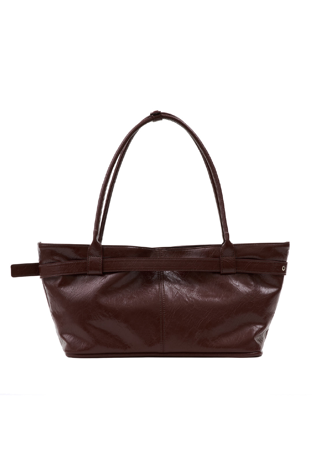 belted boat bag (crack burgundy)