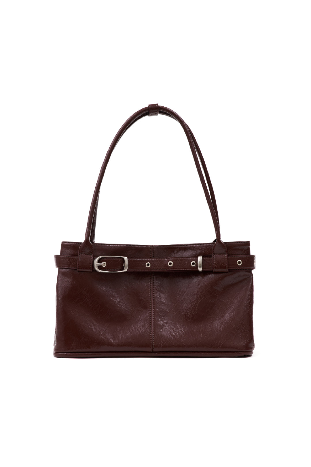 belted boat bag (crack burgundy)