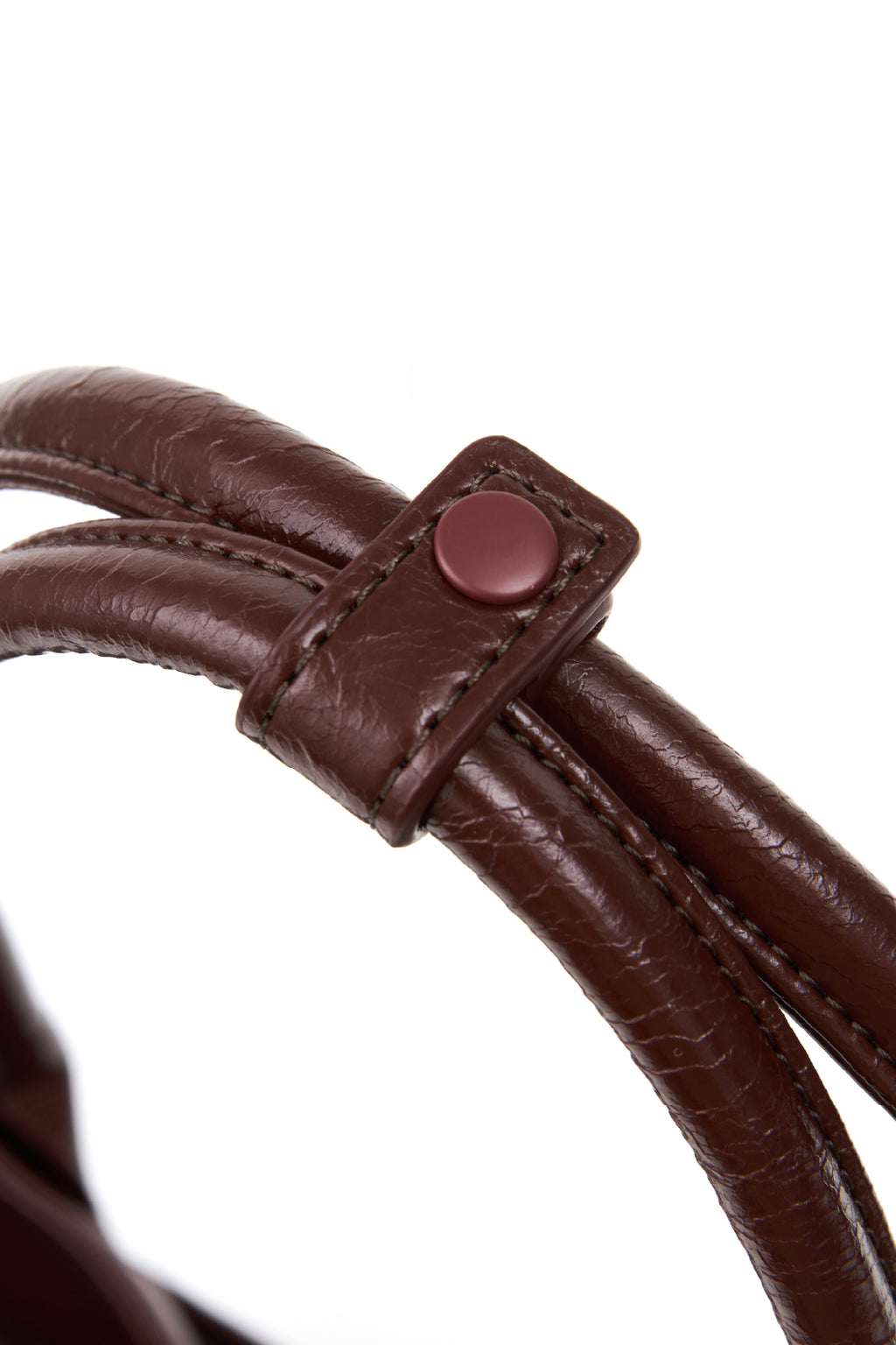 belted boat bag (crack burgundy)