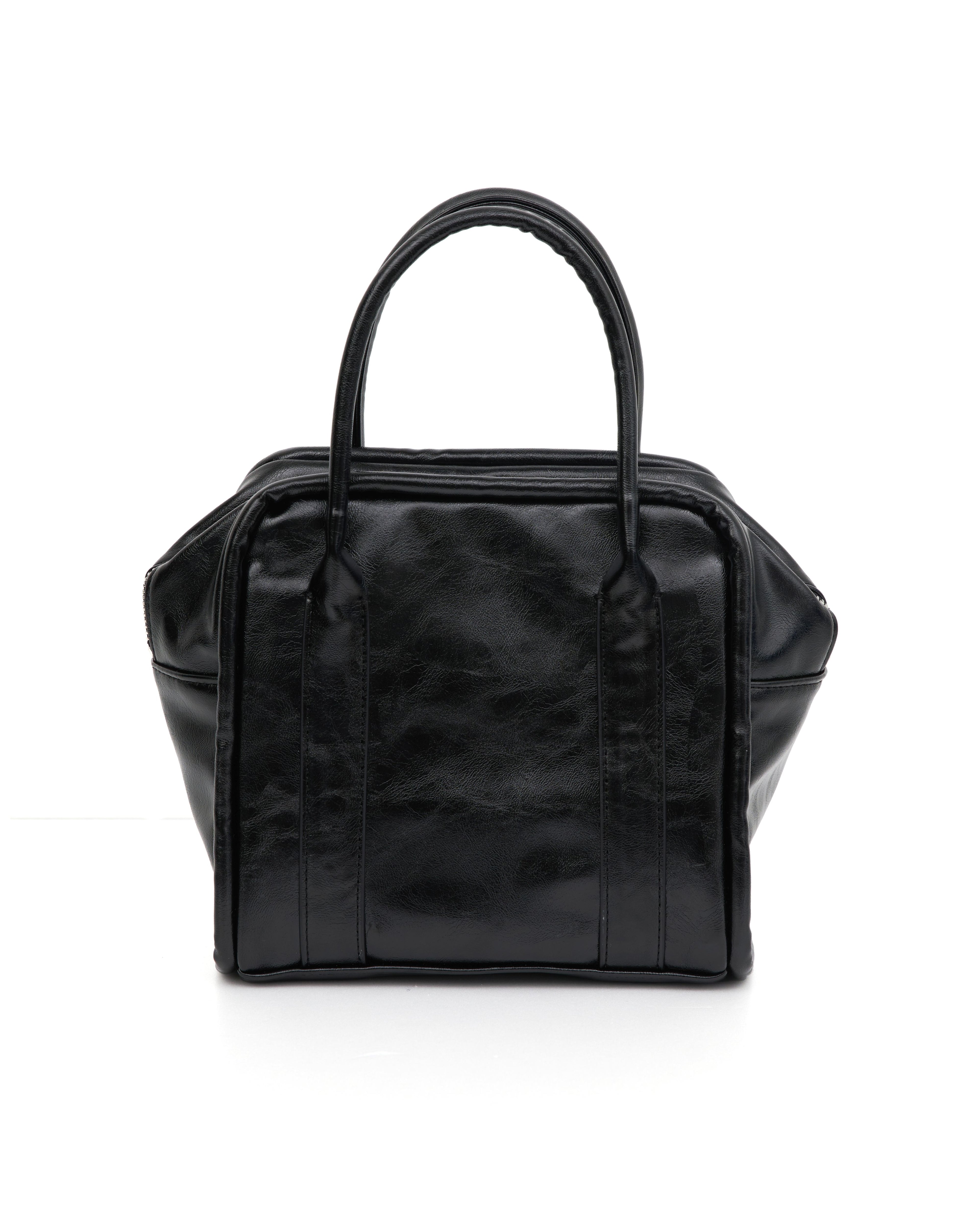 mini box bag (crinkle black)