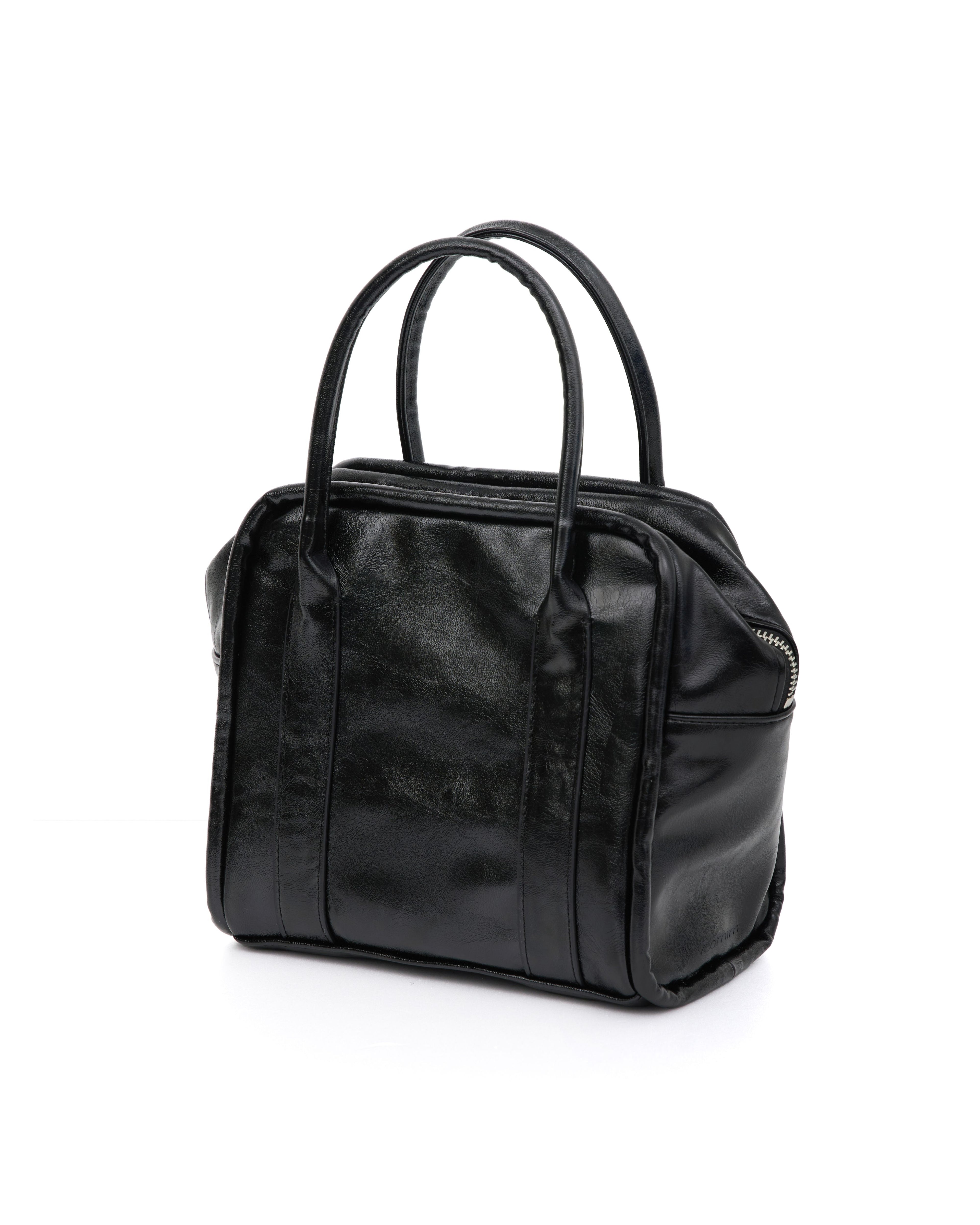 mini box bag (crinkle black)