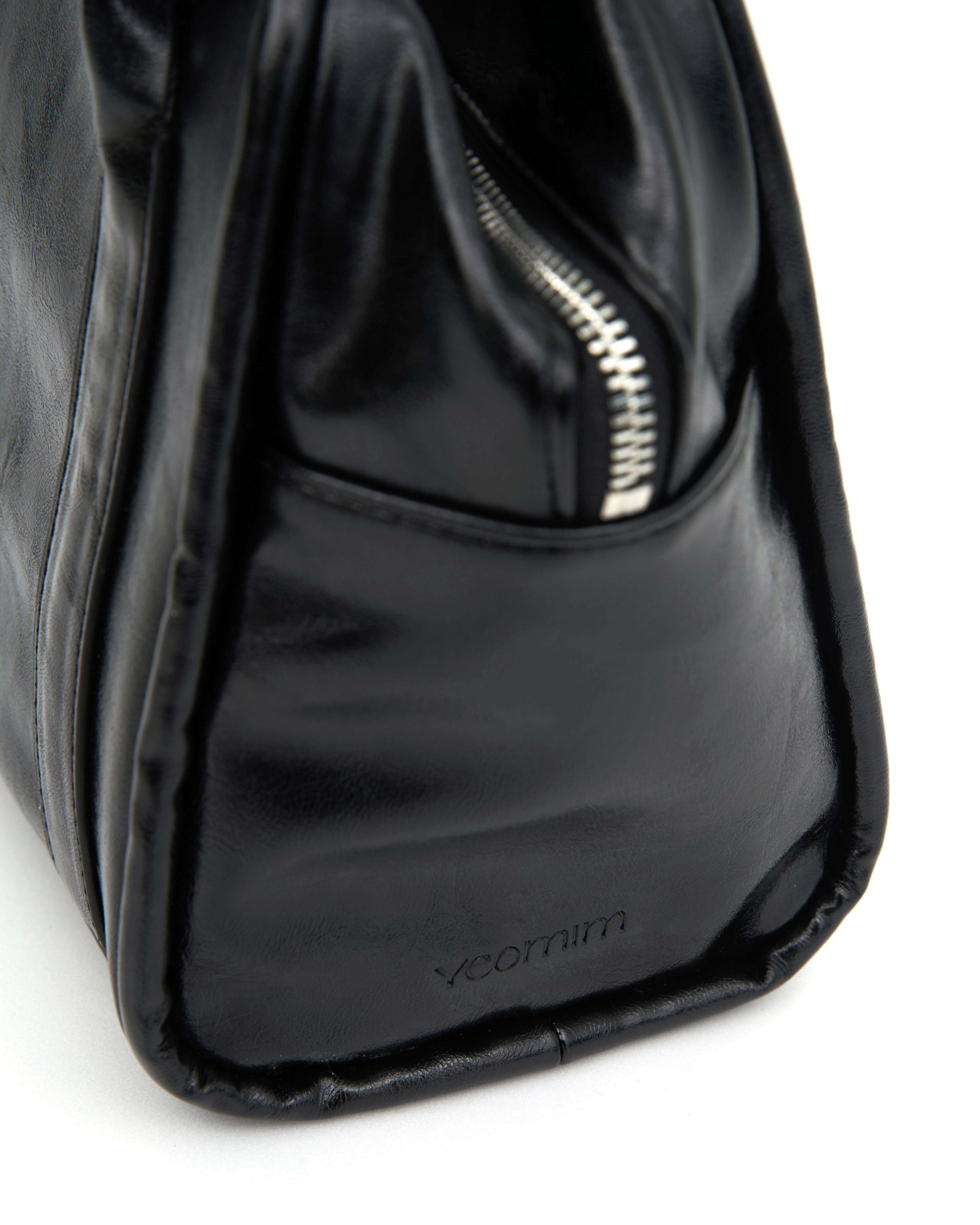 mini box bag (crinkle black)