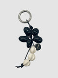 Flower Woodball Keyring - Black