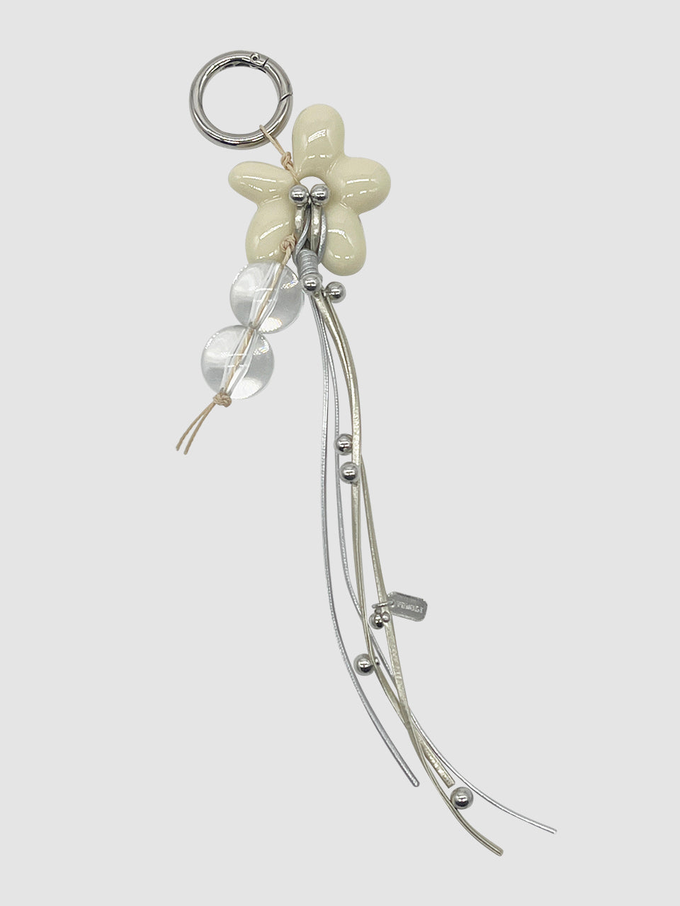 Stud Clearball Keyring - Ivory