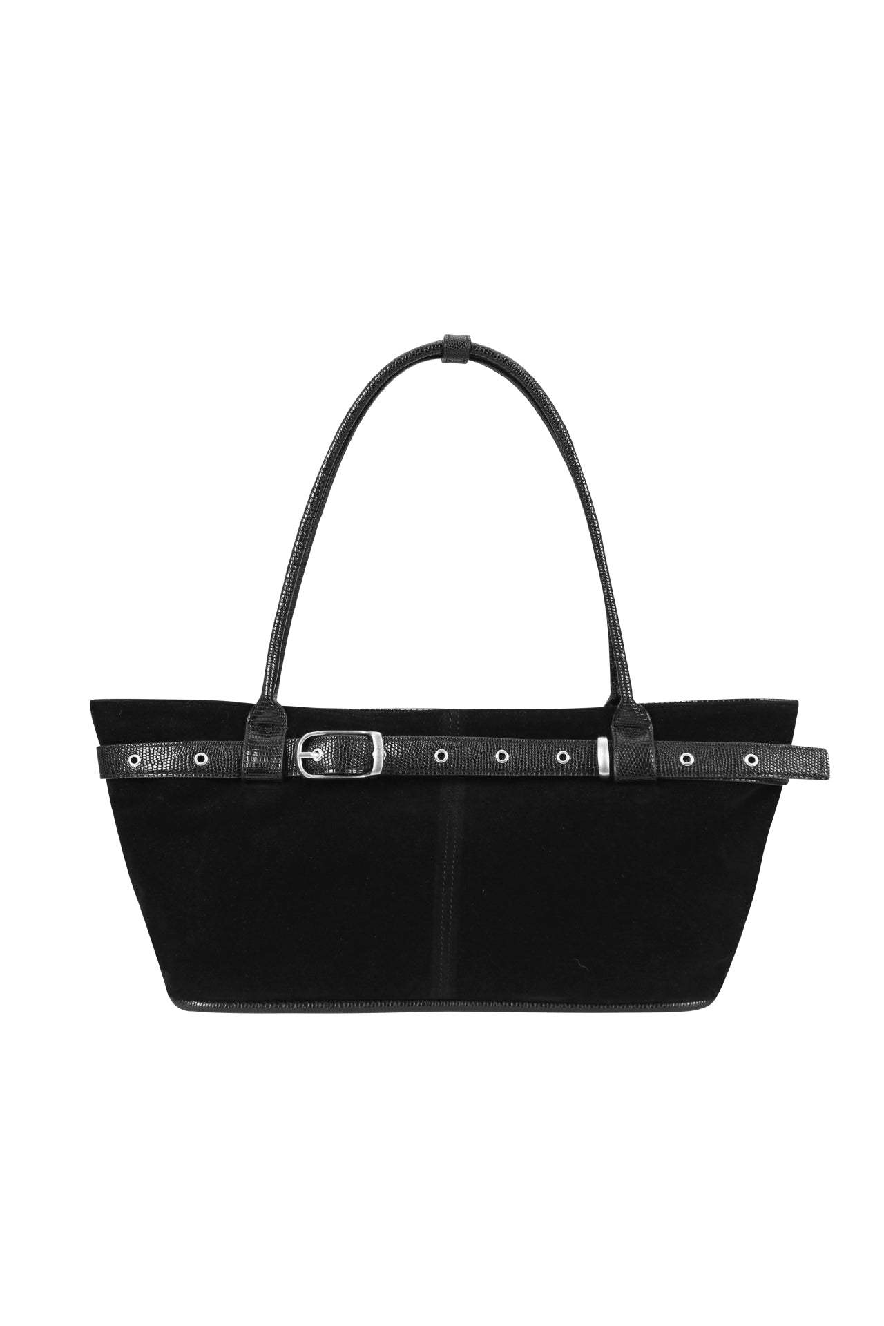 belted boat bag (suede black)