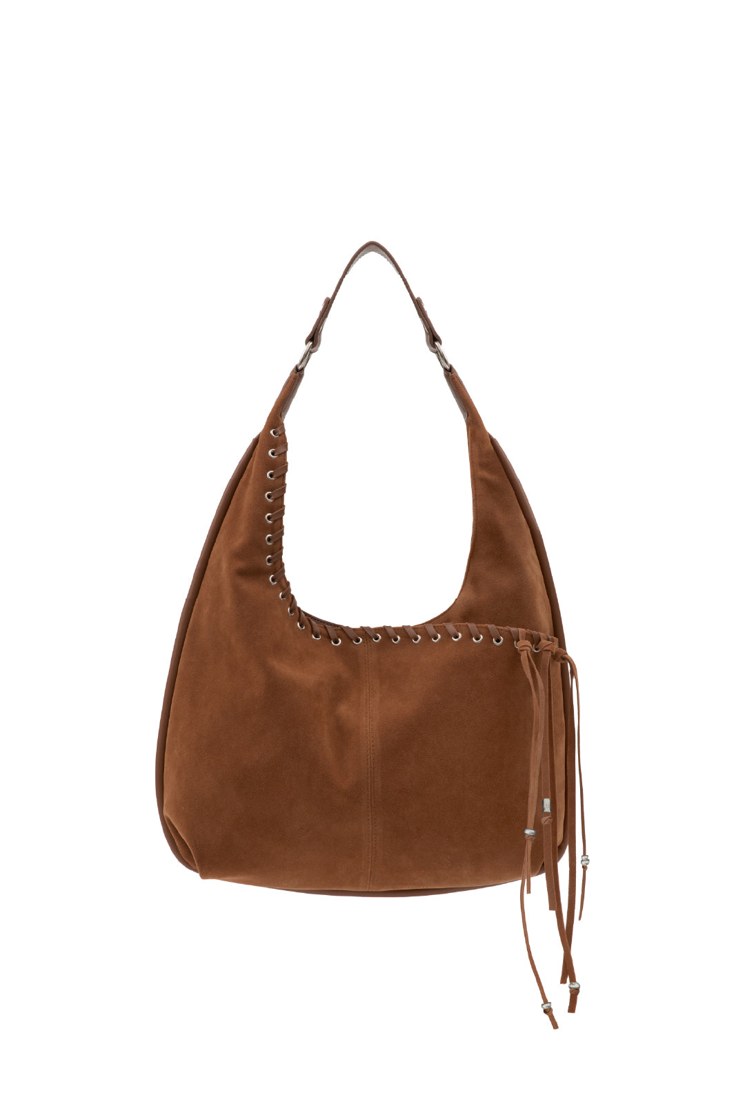 medium slash hobo bag (suede camel)