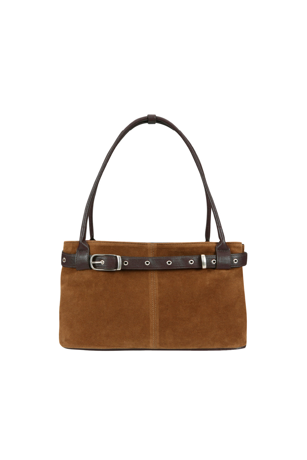 belted boat bag (suede camel)