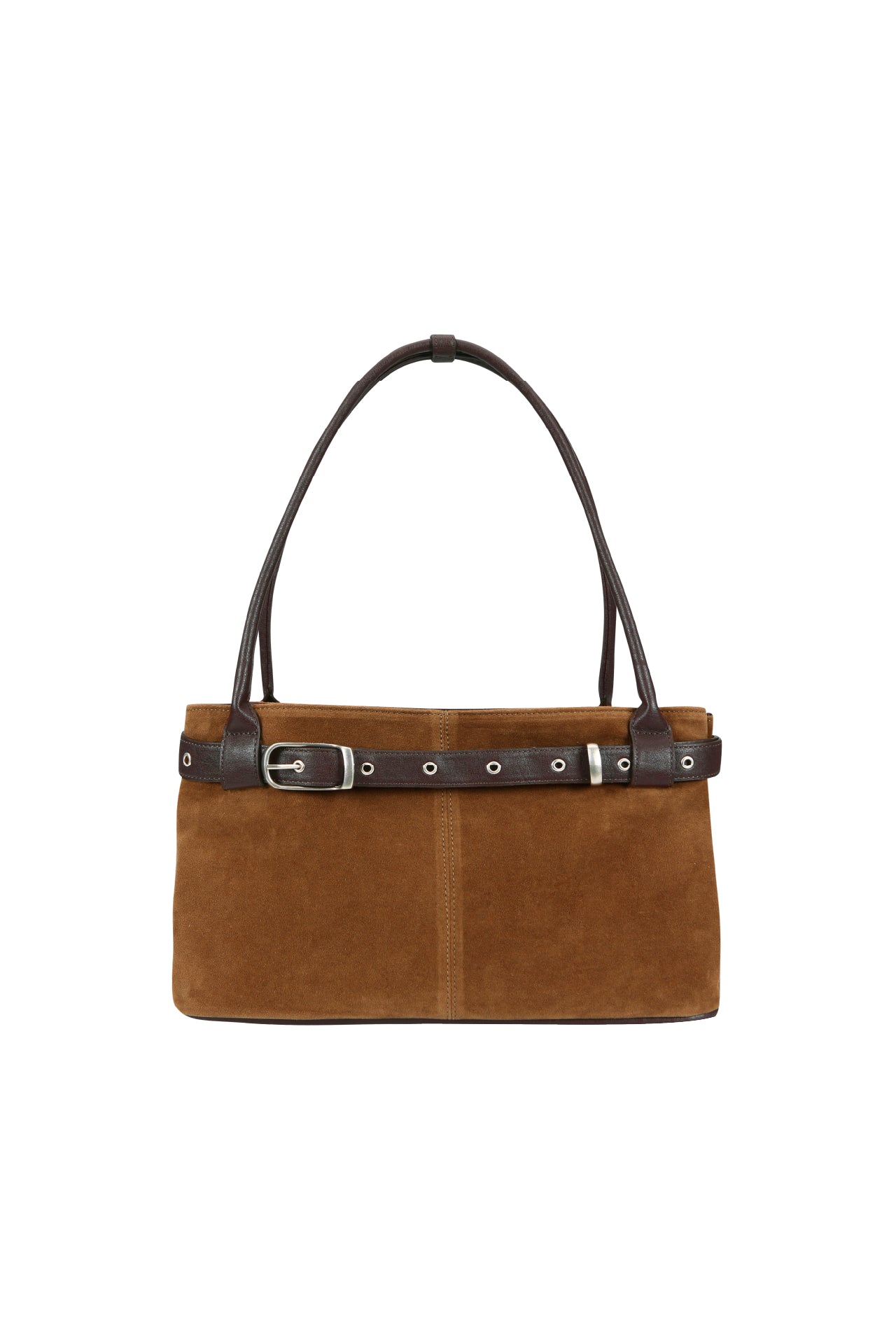 belted boat bag (suede camel)