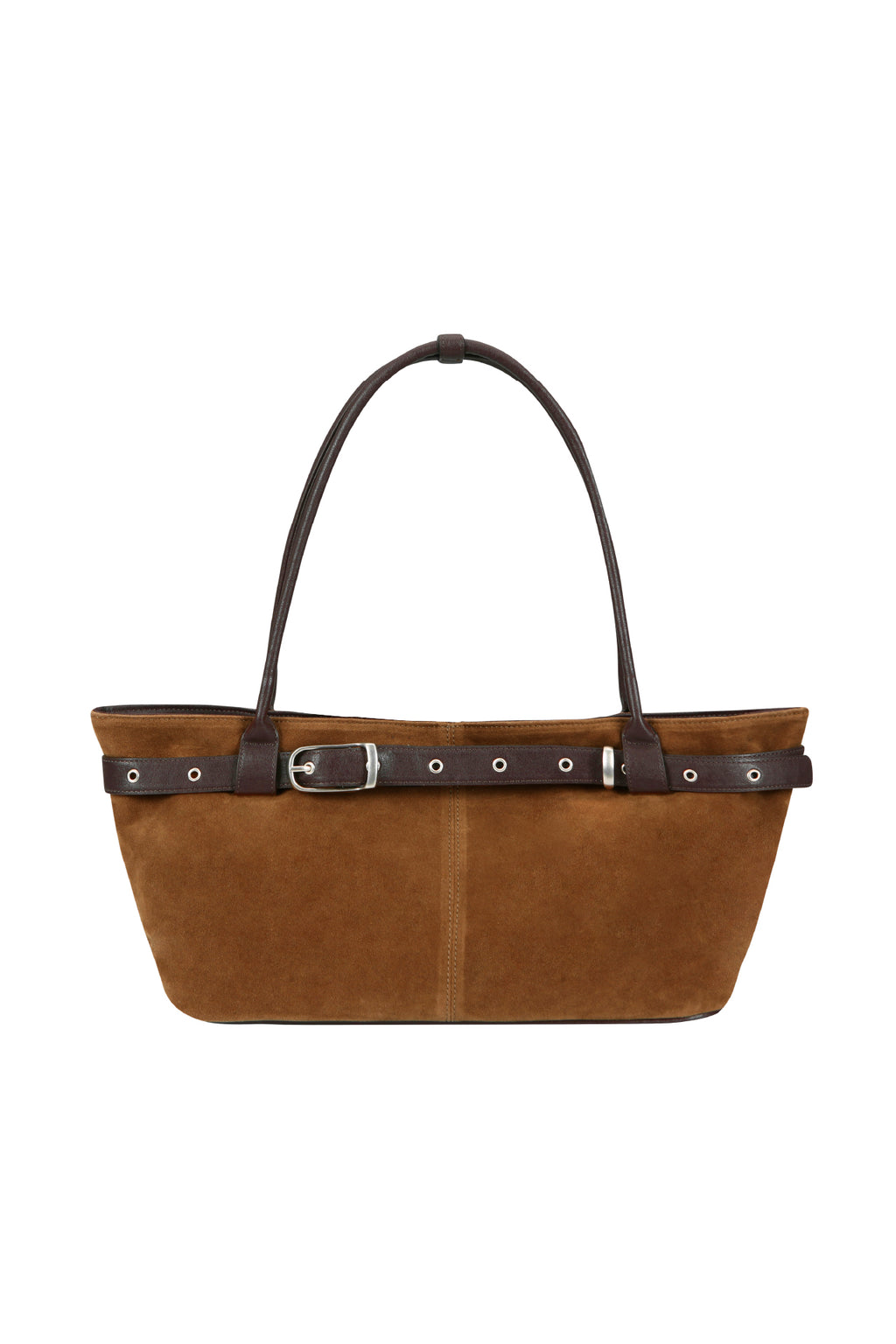 belted boat bag (suede camel)