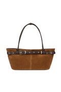 belted boat bag (suede camel)