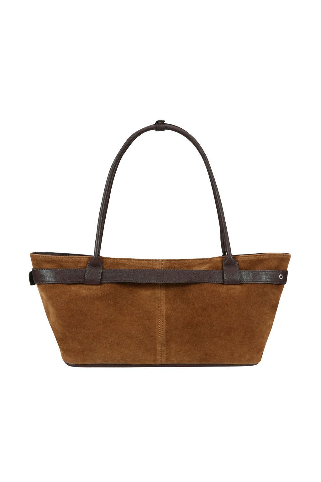 belted boat bag (suede camel)