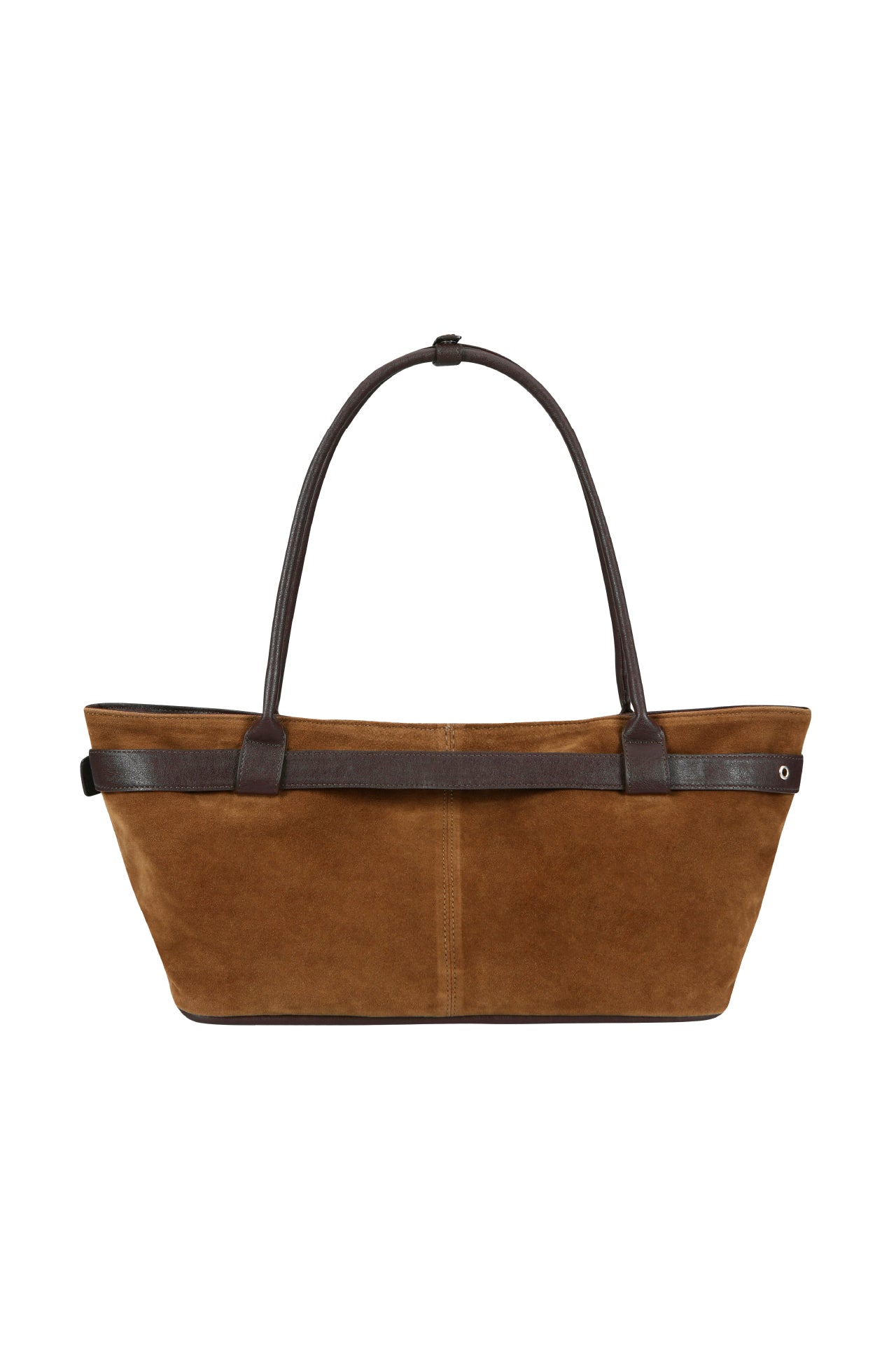 belted boat bag (suede camel)